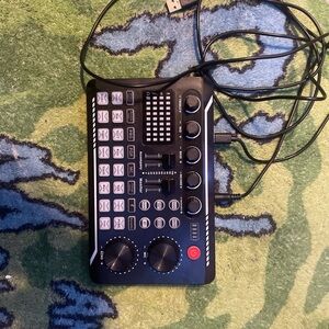 Black and White Audio Mixer